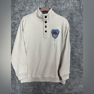 Gap Sweater Boys Girls XXL Ivory Fleece Buffalo Ridge California Beige Preppy